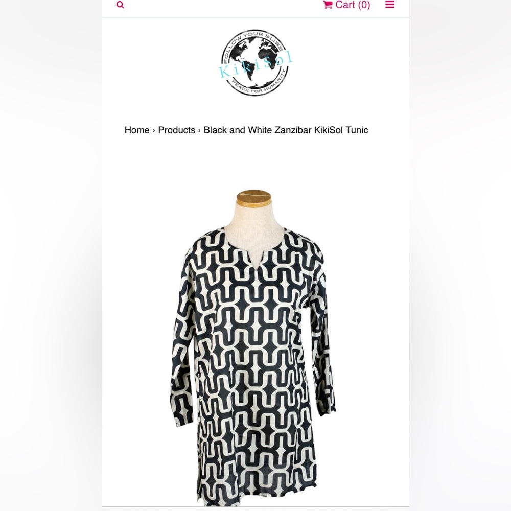 Kikisol zanzibar tunic.‎ NWT. Retail 33
